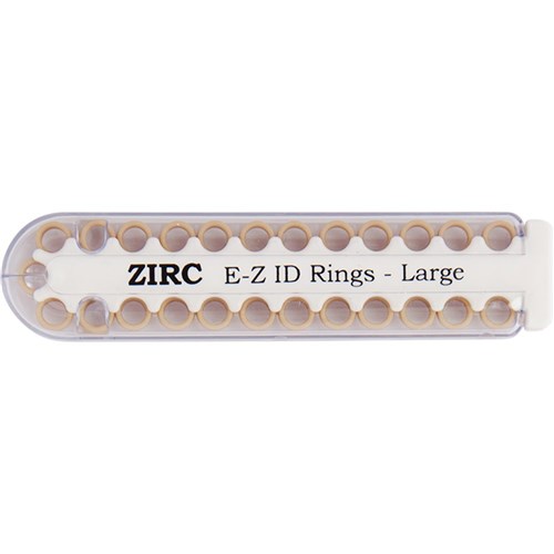 E Z ID Rings for Instruments Large Beige 6.35mm Pk 25