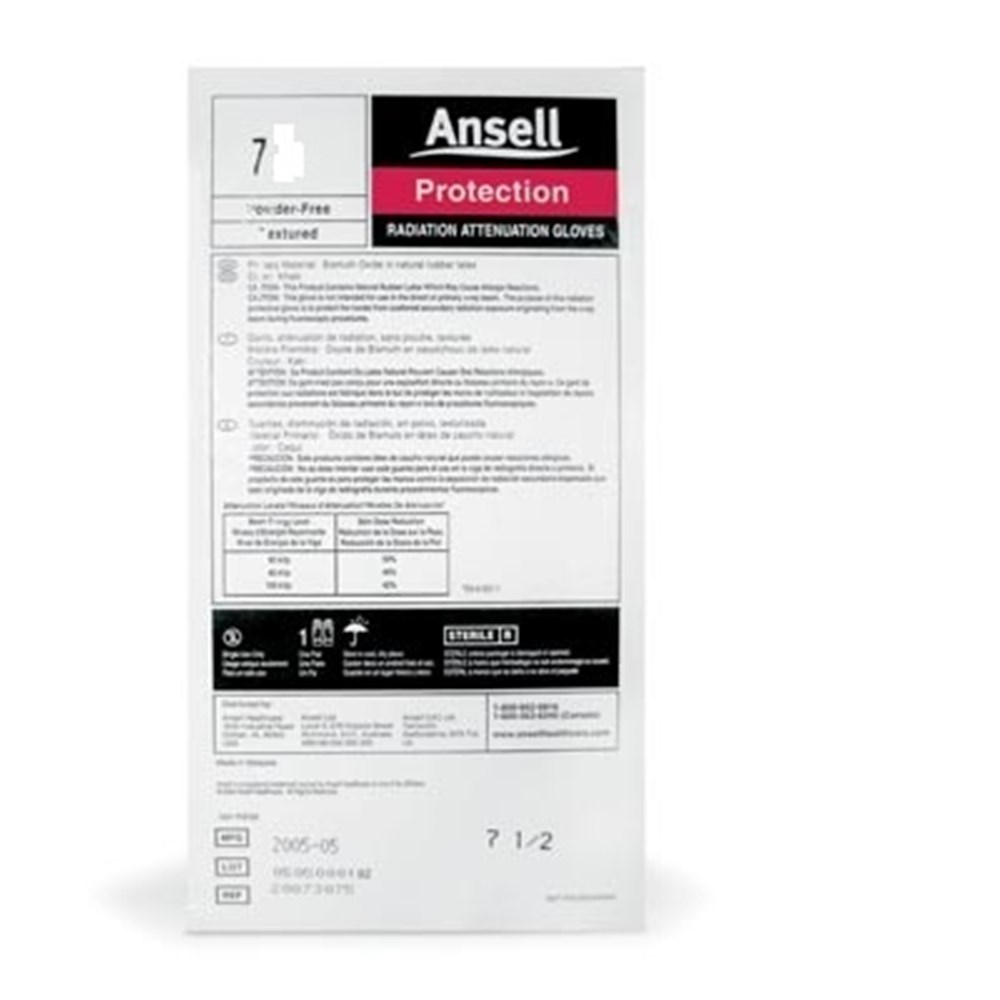 AN4371 Ansell Radiation Attenuation Size 7 Gloves 5 Pairs Henry