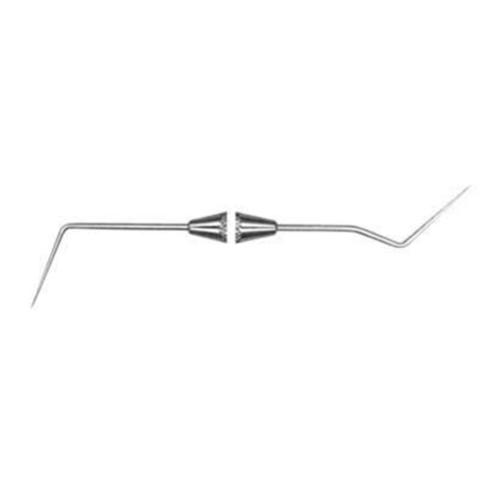 Hu-Friedy EXDG16T Double End Dental Explorer #DG16 - Satin Steel Handle, Thick #6 Grip