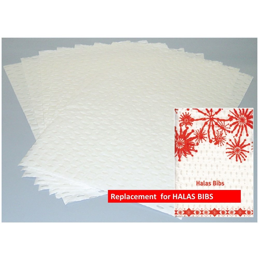 HS9884944 HS Dental Bibs Small 4ply paper 28.5 x 21.5cm CTN of 800