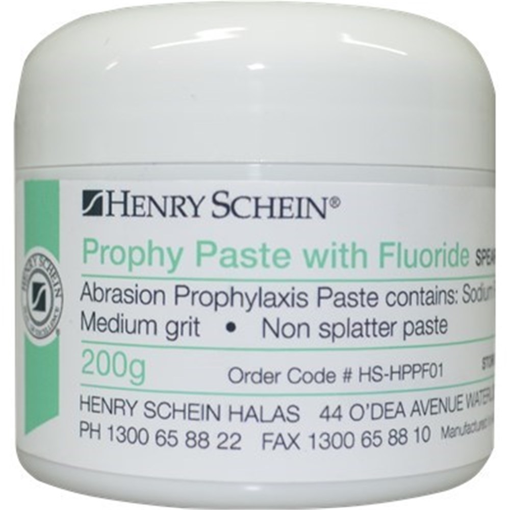 HSHPPF01 Prophy Paste HENRY SCHEIN Fluoride Medium Spearmint 200g