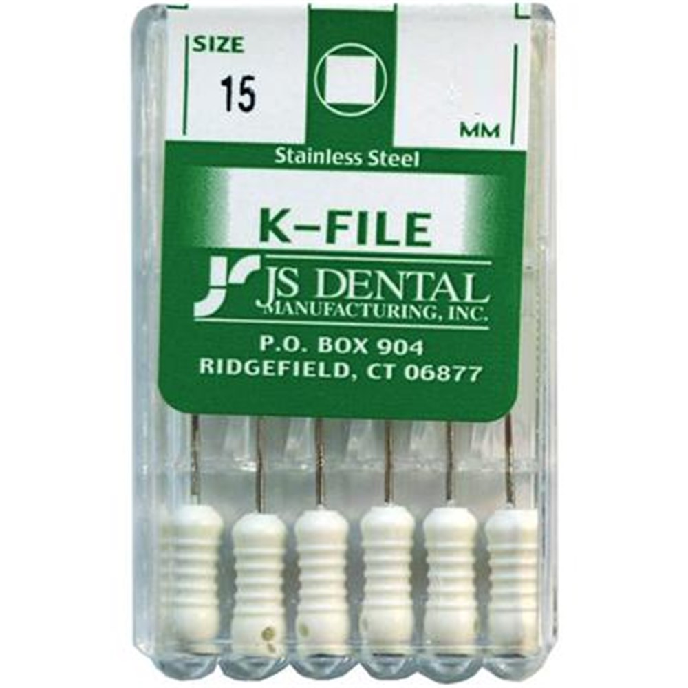 EKC215 : Stainless Steel K Files 21mm Size 15 White