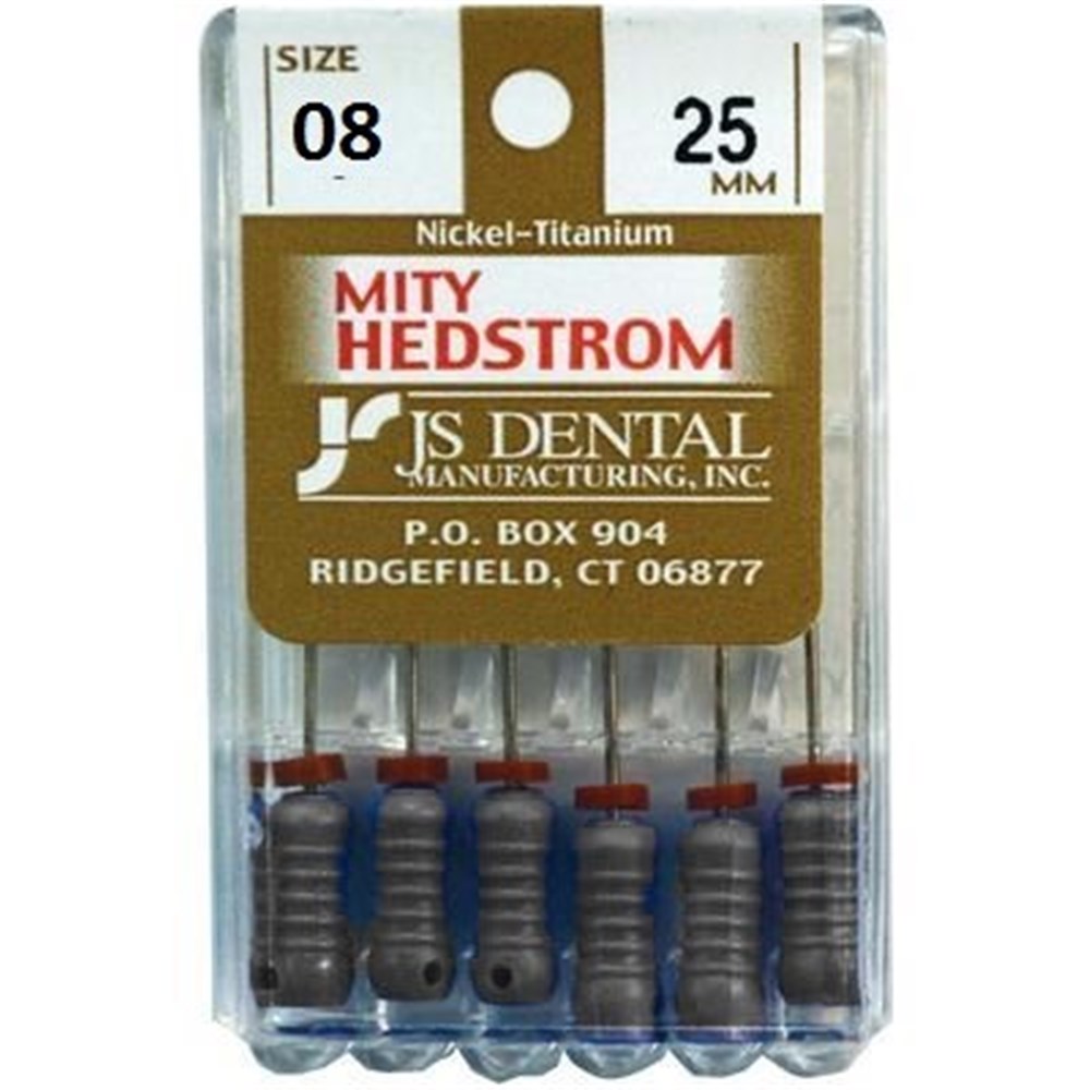 JDJS2108 Hedstrom File 25mm Size 08 Pack of 6 Henry Schein