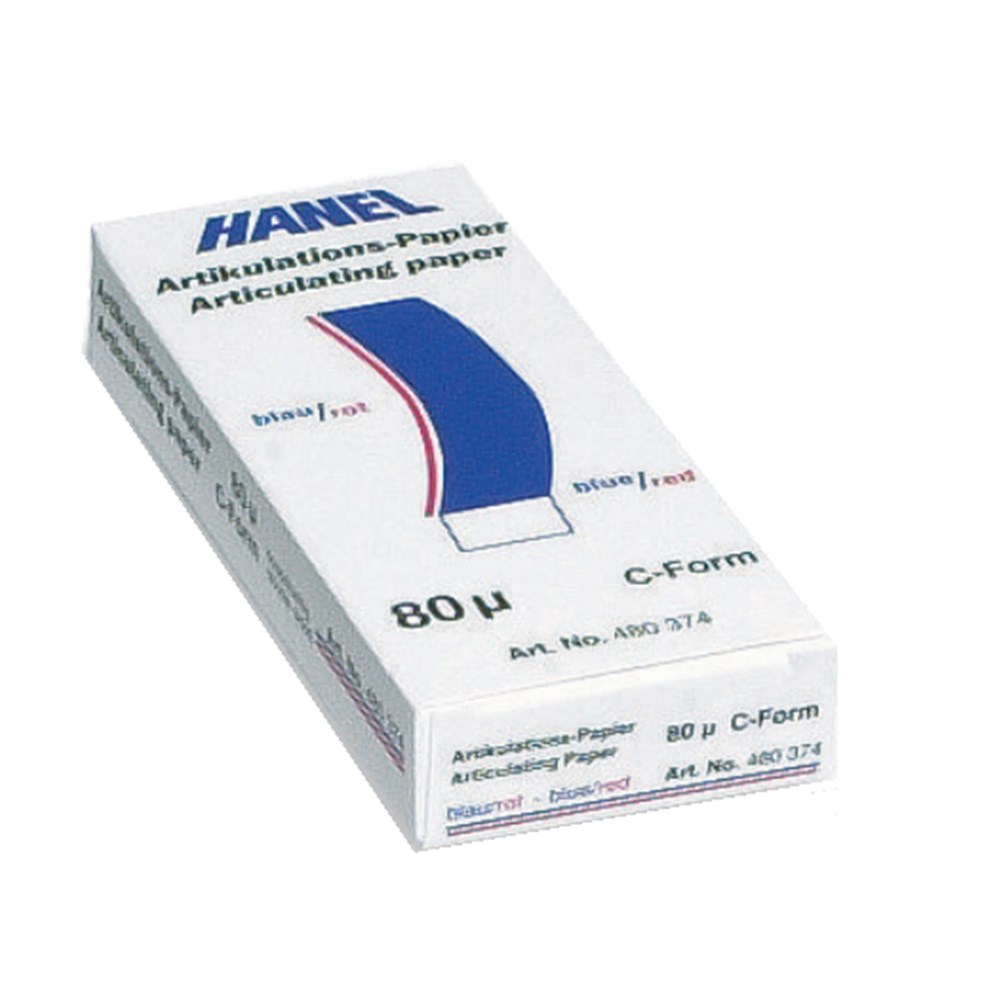 RO480374 HANEL Articulating Paper Blue Red D/S C Shape 80u 144